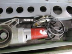 RIDGID 690 HAND HELD 110VOLT PIPE THREADER, NO HEADS. IN BOX. UNTESTED CONDITION UNKNOWN.