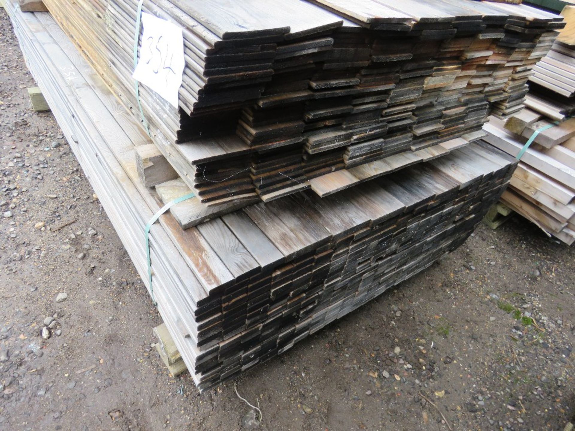 2 X BUNDLES OF CLADDING TIMBERS. - Image 2 of 3