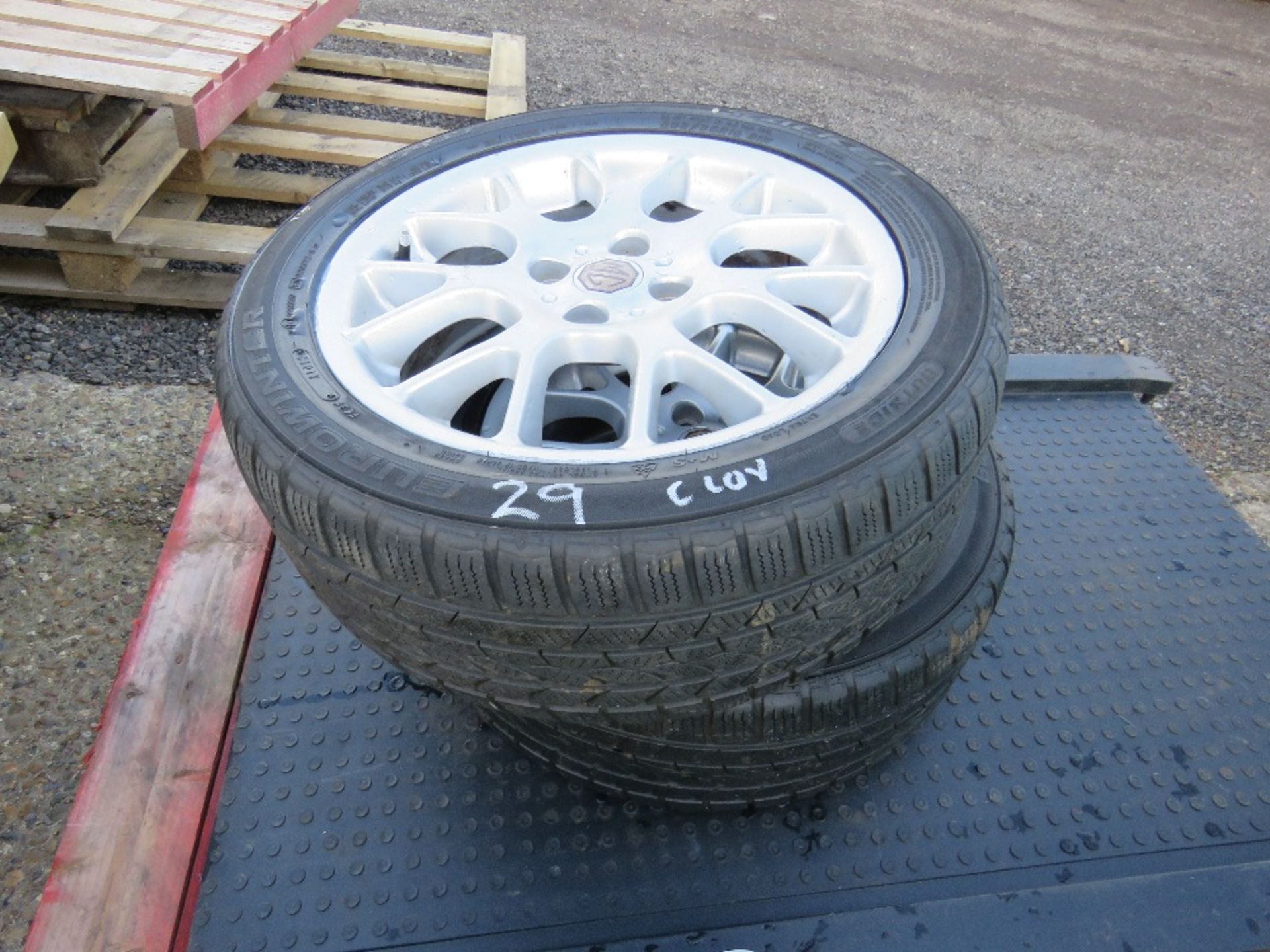 2 X MG 205/50R16 WHEELS AND TYRES.