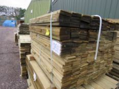 LARGE PACK OF FEATHER EDGE CLADDING TIMBERS, 1.2M X 0.105M APPROX.