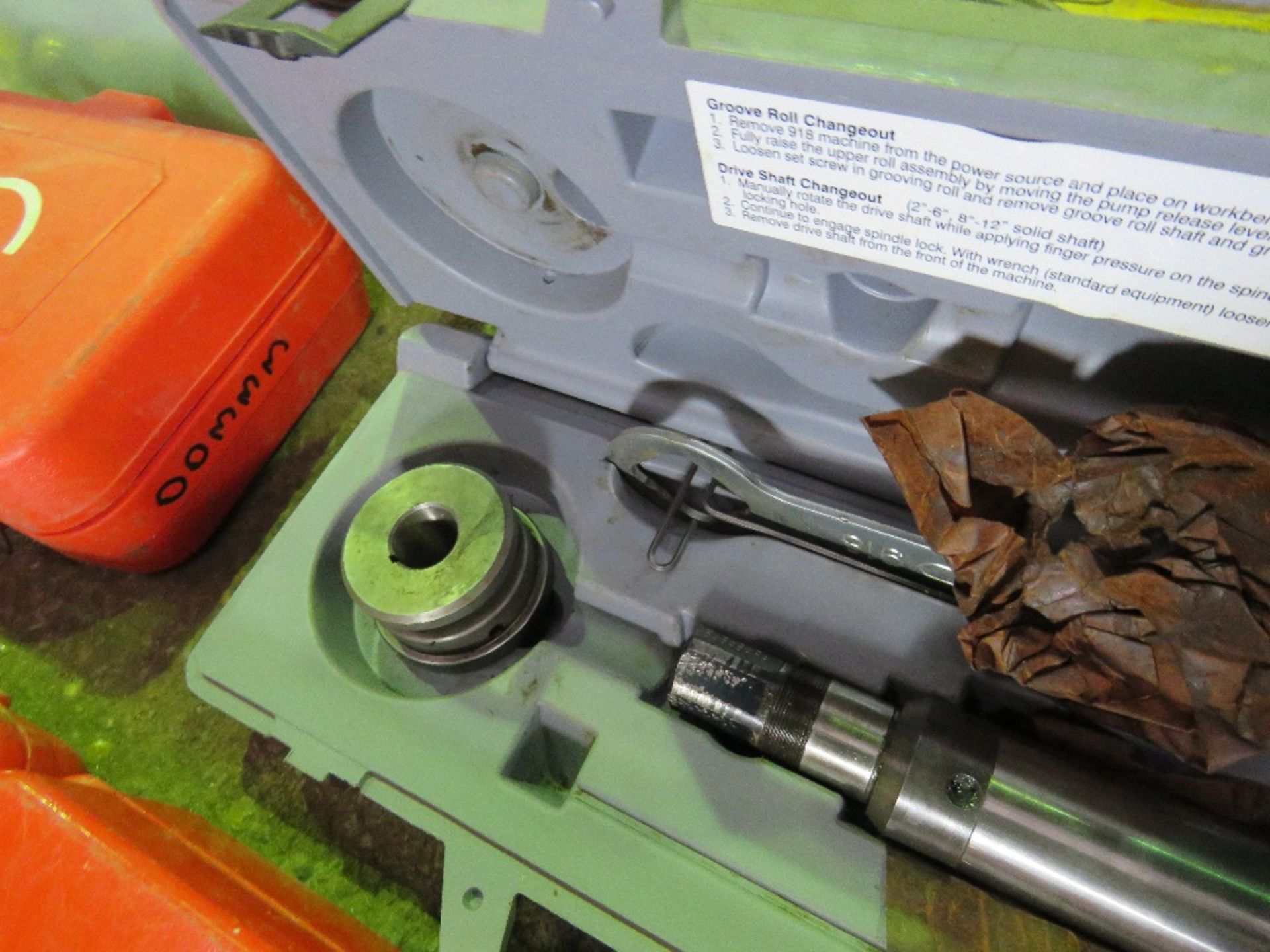 RIDGID GROOVE ROLL CHANGE OUT KIT. SOURCED FROM DEPOT CLEARANCE DUE TO A CHANGE IN COMPANY POLICY. - Image 2 of 3