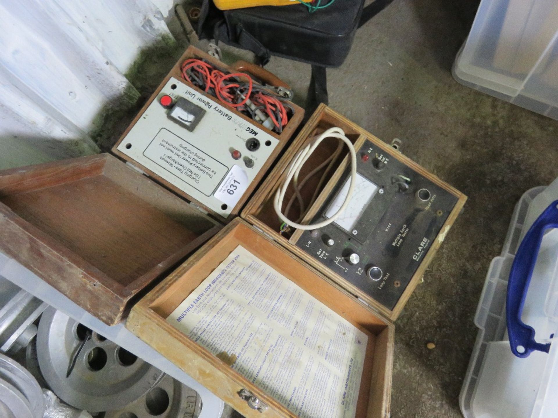 MEGIT 3-2 BATTERY POWER UNIT AND A CLARE TESTER. SOURCED FROM DEPOT CLEARANCE DUE TO A CHANGE IN COM