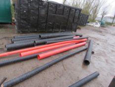 quantity of ducting/drainage pipes.