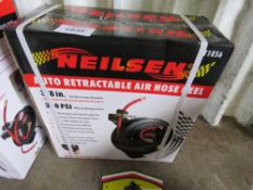 NIELSEN RETRACTABLE AIR HOSE, IN BOX.