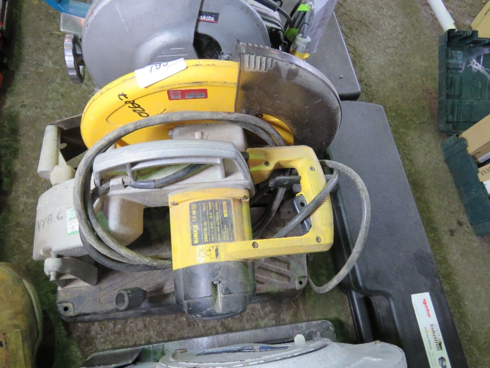 DEWALT 110 VOLT METAL CUTTING SAW. SOURCED FROM DEPOT CLEARANCE DUE TO A CHANGE IN COMPANY POLICY.