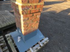 CGFMA FIBRE GLASS CHIMNEY STACK. GRP CENTRE AND BASE WITH REAL BRICK FACING. BELIEVED TO BE 25 DEGR