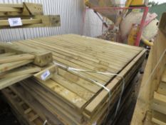 STACK OF 3 X PALLETS CONTAINTING APPROX 14 X ASSORTED FENCE PANELS.