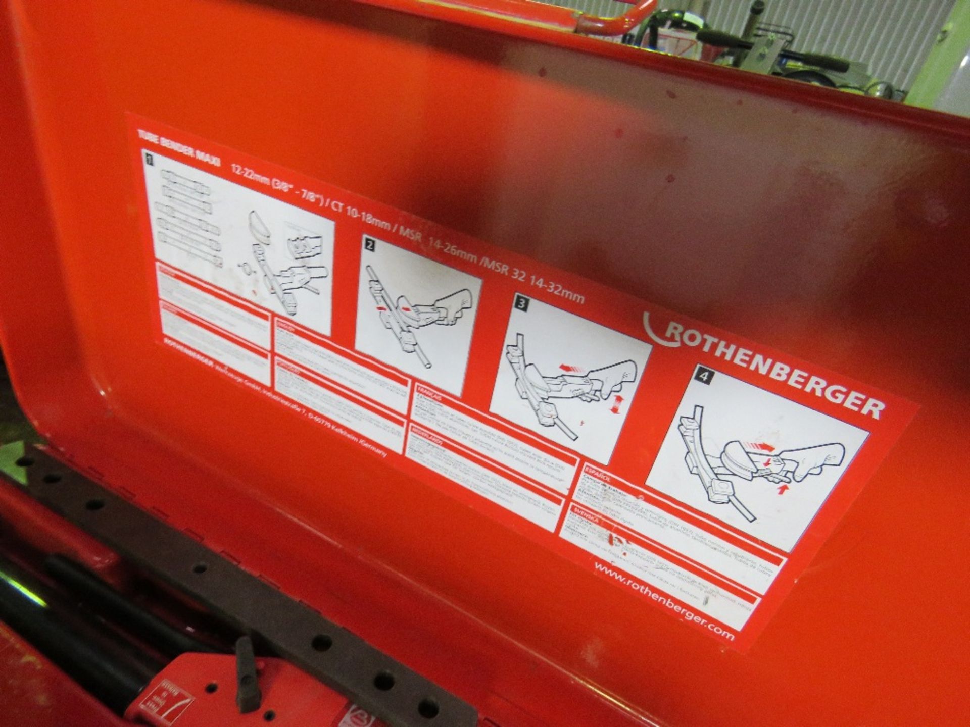 ROTHENBERGER MAXI TUBE BENDER IN BOX. SOURCED FROM DEPOT CLEARANCE DUE TO A CHANGE IN COMPANY POLICY - Image 2 of 2