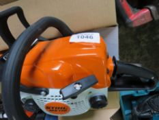 STIHL MS170 PETROL ENGINED CHAINSAW, BOXED, UNUSED.