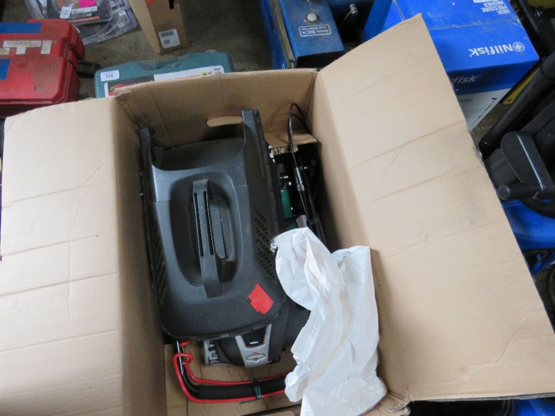 QUALCAST PETROL MOWER IN BOX. CONDITION UNKNOWN. WITH COLLECTOR. - Image 2 of 2