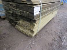 LARGE PACK OF TIMBER FENCE CLADDING STRIPS 1.75M X 0.10M APPROX.