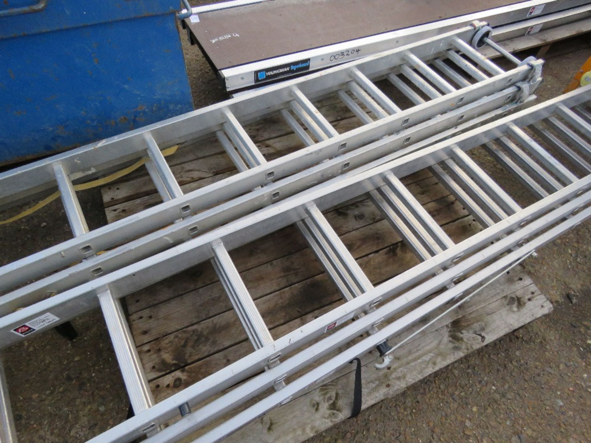 2 X 3 SECTION EXTENSION LADDERS. SOURCED FROM LOCAL DEPOT CLEARANCE DUE TO A CHANGE IN POLICY. - Image 2 of 3