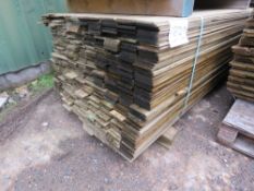 LARGE PACK OF MACHINED FENCE CLADDING TIMBER 1.75M X 0.1M APPROX.