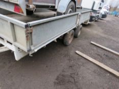 IFOR WILLIAMS LM126 PLANT TRAILER. 12FT WITH SIDES.