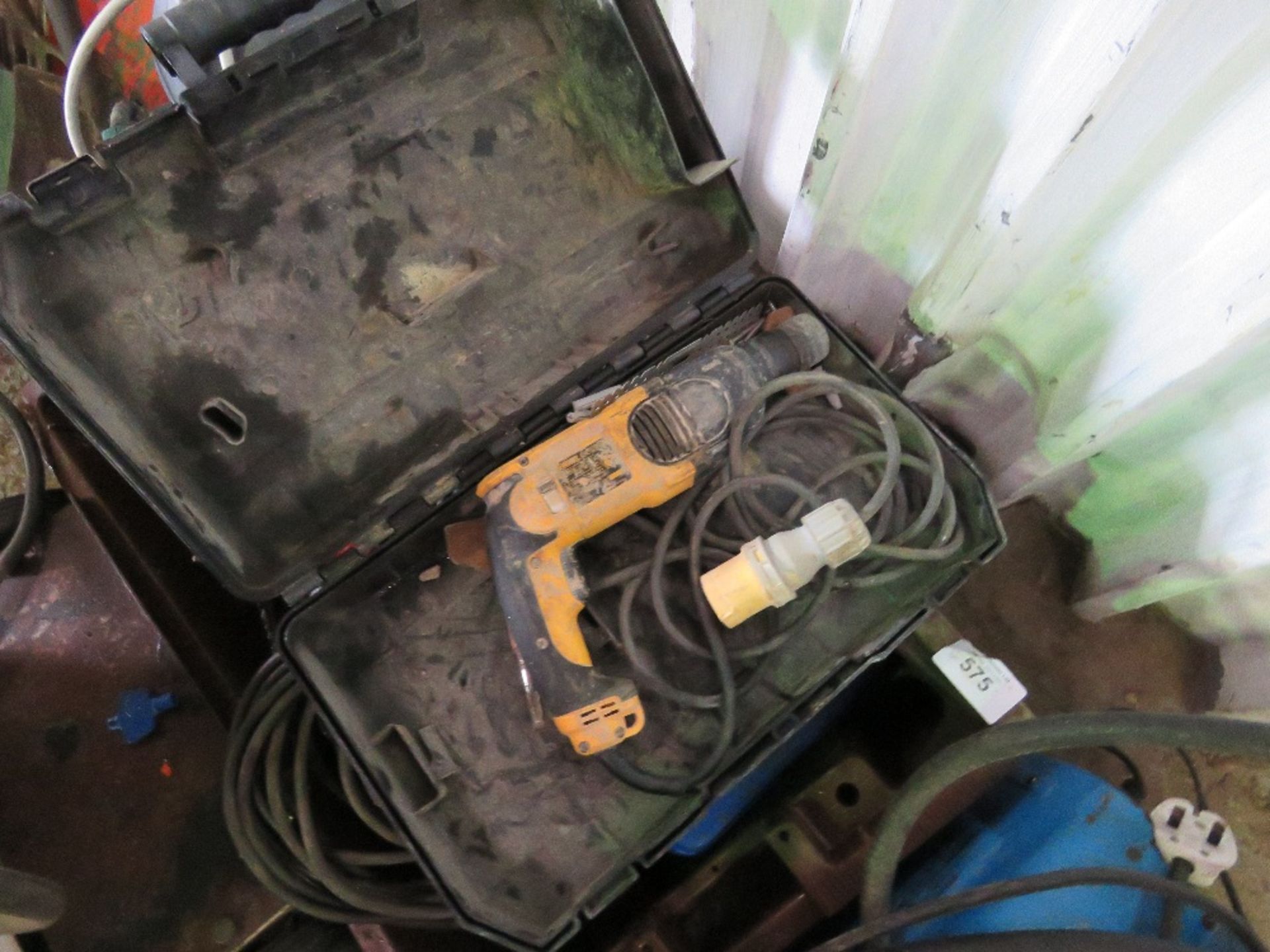 BOX CONTAINING SUB PUMP, 3 X CIRCULAR SAWS, DEWALT SDS DRILL, 2 X SANDERS, DRAPER AIR NAILER ETC, CO - Image 2 of 2