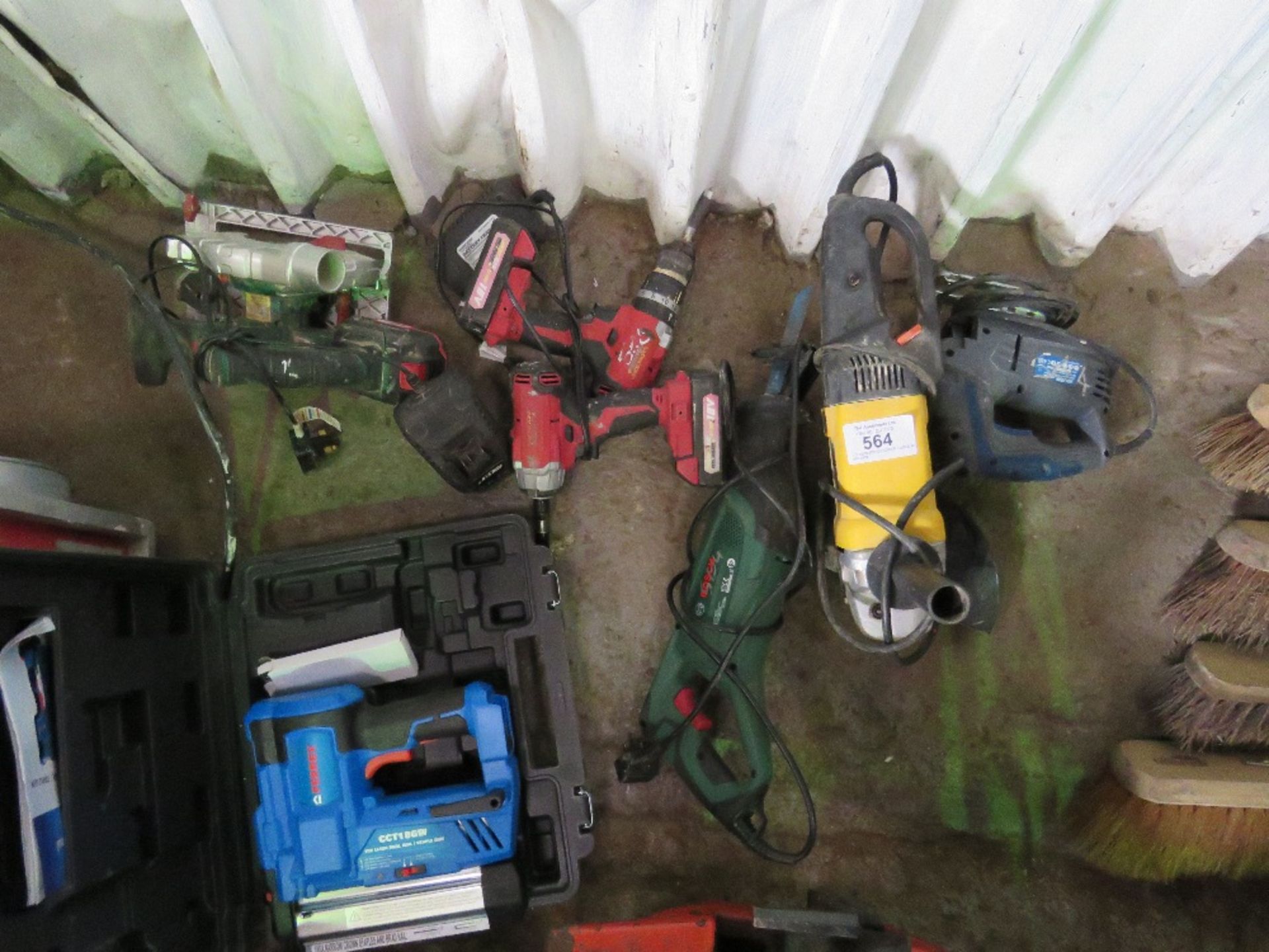 7 X ASSORTED POWER TOOLS AS SHOWN.