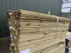LARGE PACK OF FEATHER EDGE CLADDING TIMBERS, 1.5M X 0.105M APPROX.