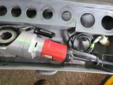 RIDGID 690 HAND HELD 110VOLT PIPE THREADER, NO HEADS. IN BOX. UNTESTED CONDITION UNKNOWN.