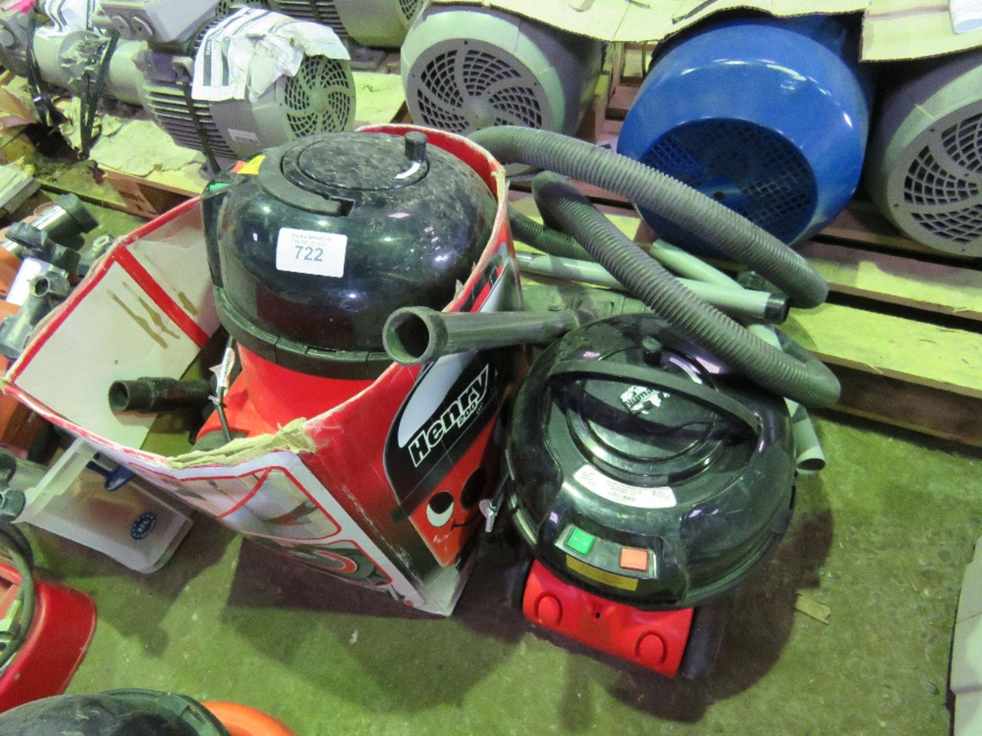 2 X HENRY VACUUM CLEANERS. SOURCED FROM DEPOT CLEARANCE DUE TO A CHANGE IN COMPANY POLICY.