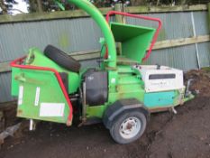 GREENMECH ECM.150/35.D TOWED CHIPPER SHREDDER UNIT YEAR 2004 BUILD. SN:4166 700 RECORDED HOURS. WHEN