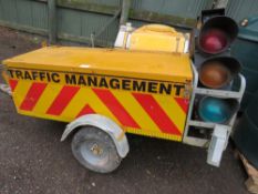 TOWED TRAFFIC LIGHT SET WITH YANMAR ENGINED 110VOLT GENERATOR. WHEN TESTED WAS SEEN TO RUN, ELECTRIC