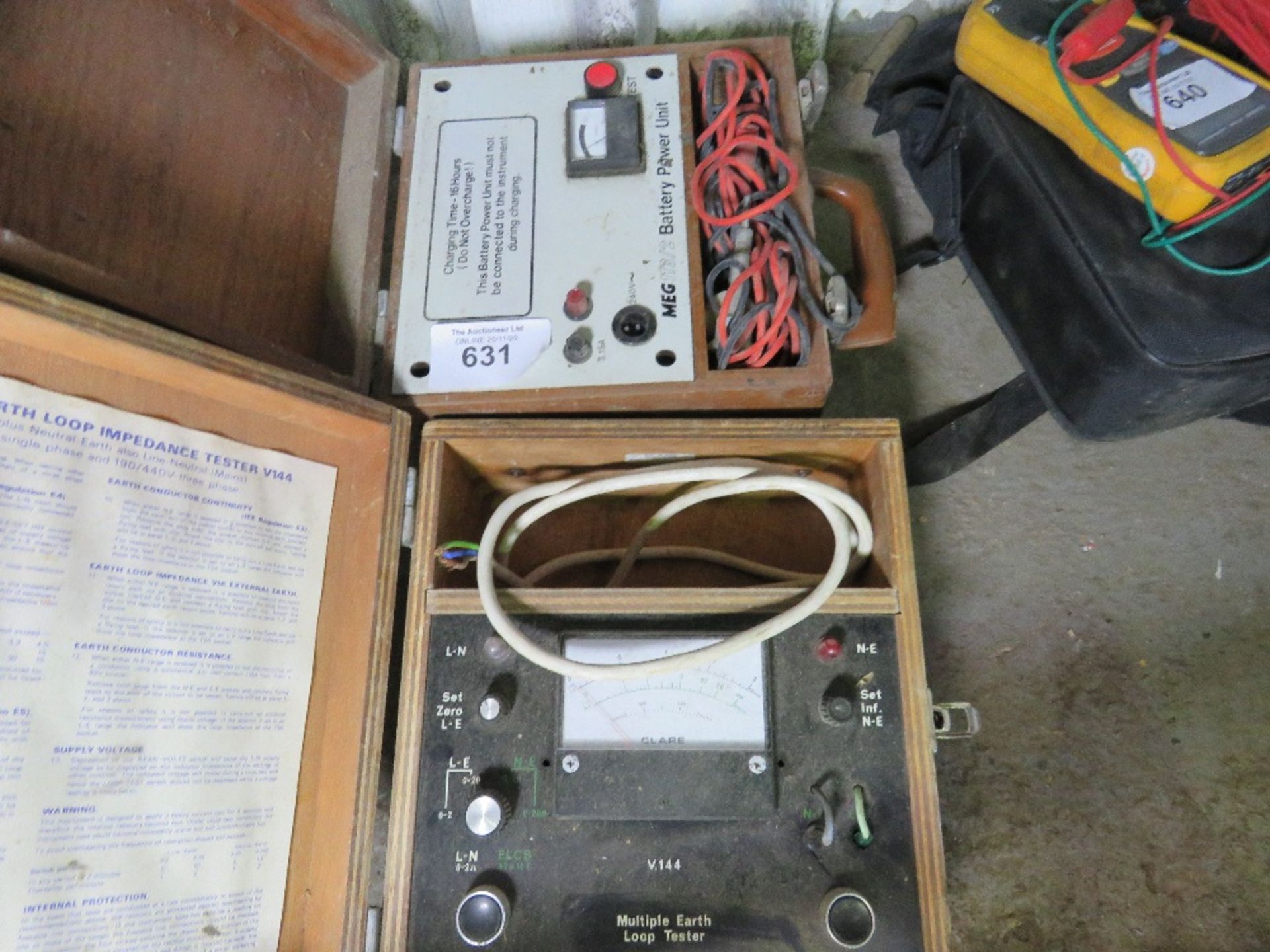 MEGIT 3-2 BATTERY POWER UNIT AND A CLARE TESTER. SOURCED FROM DEPOT CLEARANCE DUE TO A CHANGE IN COM - Image 2 of 2