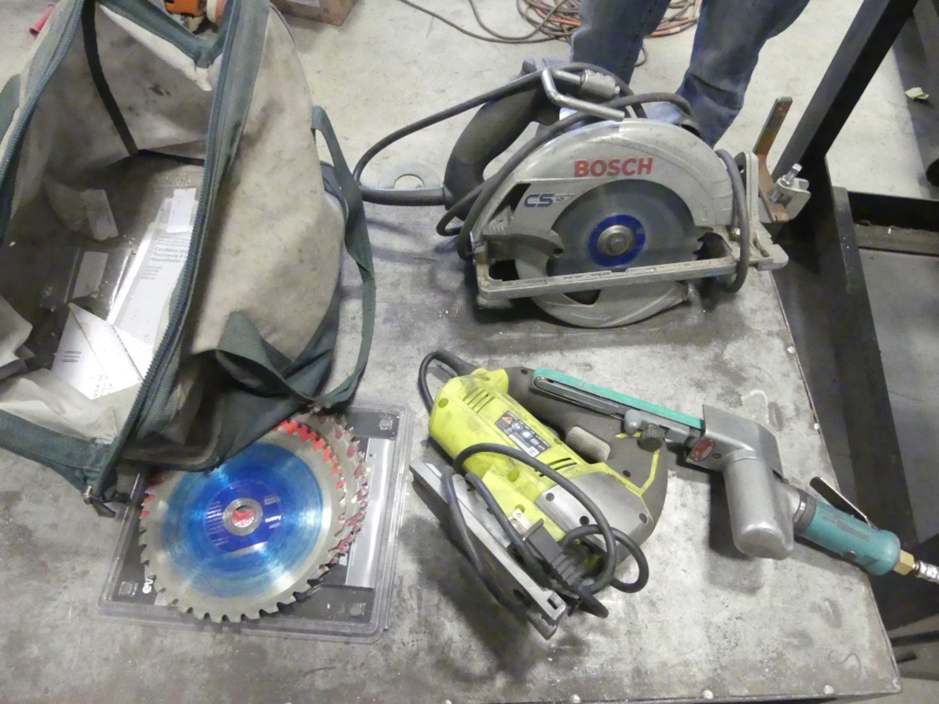 Bosch Circular Saw; Ryobi Jigsaw, Dynabrade Belt