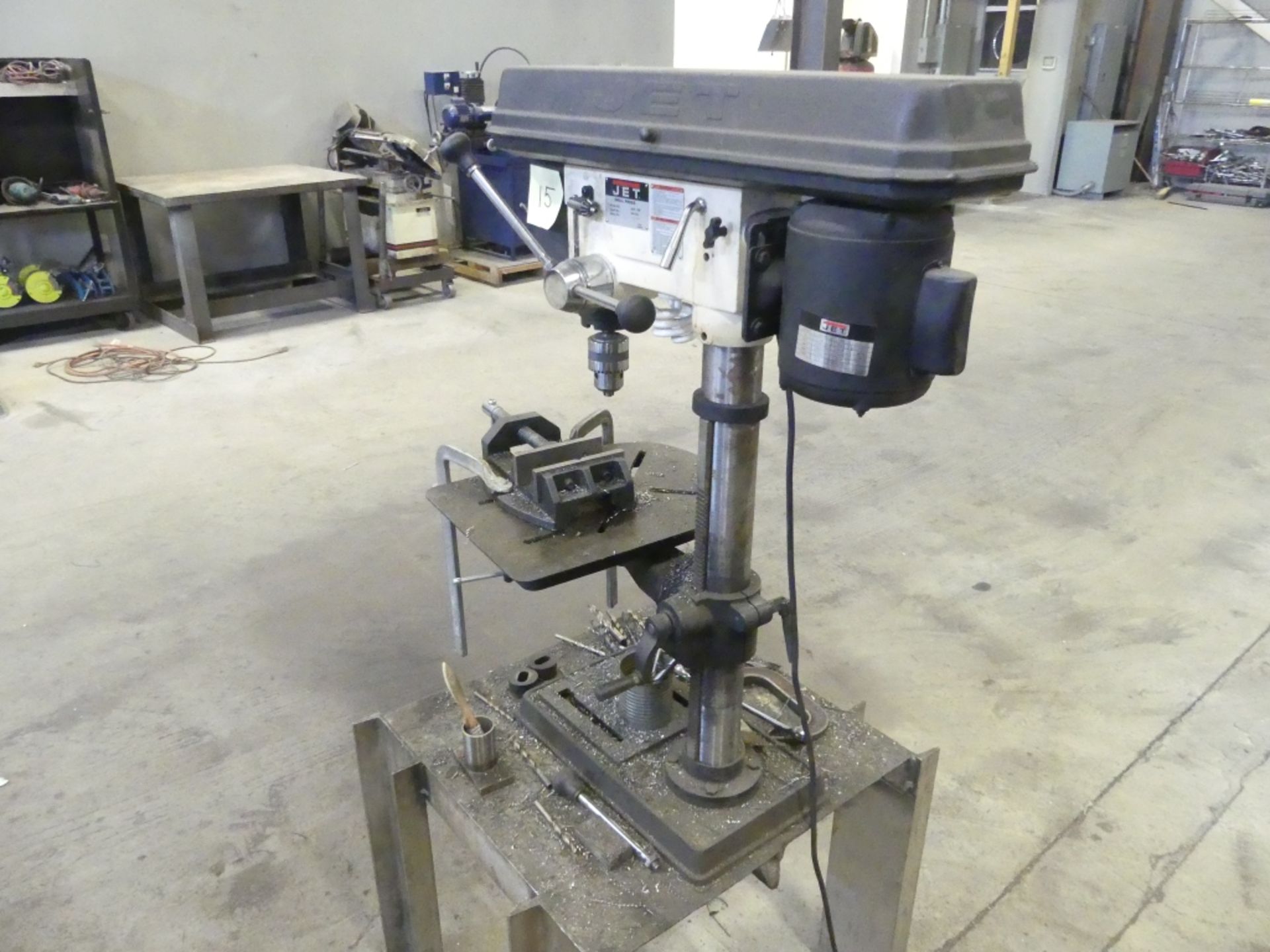 Jetmodel bench drill press w/ drilling vise, stand - Image 3 of 6