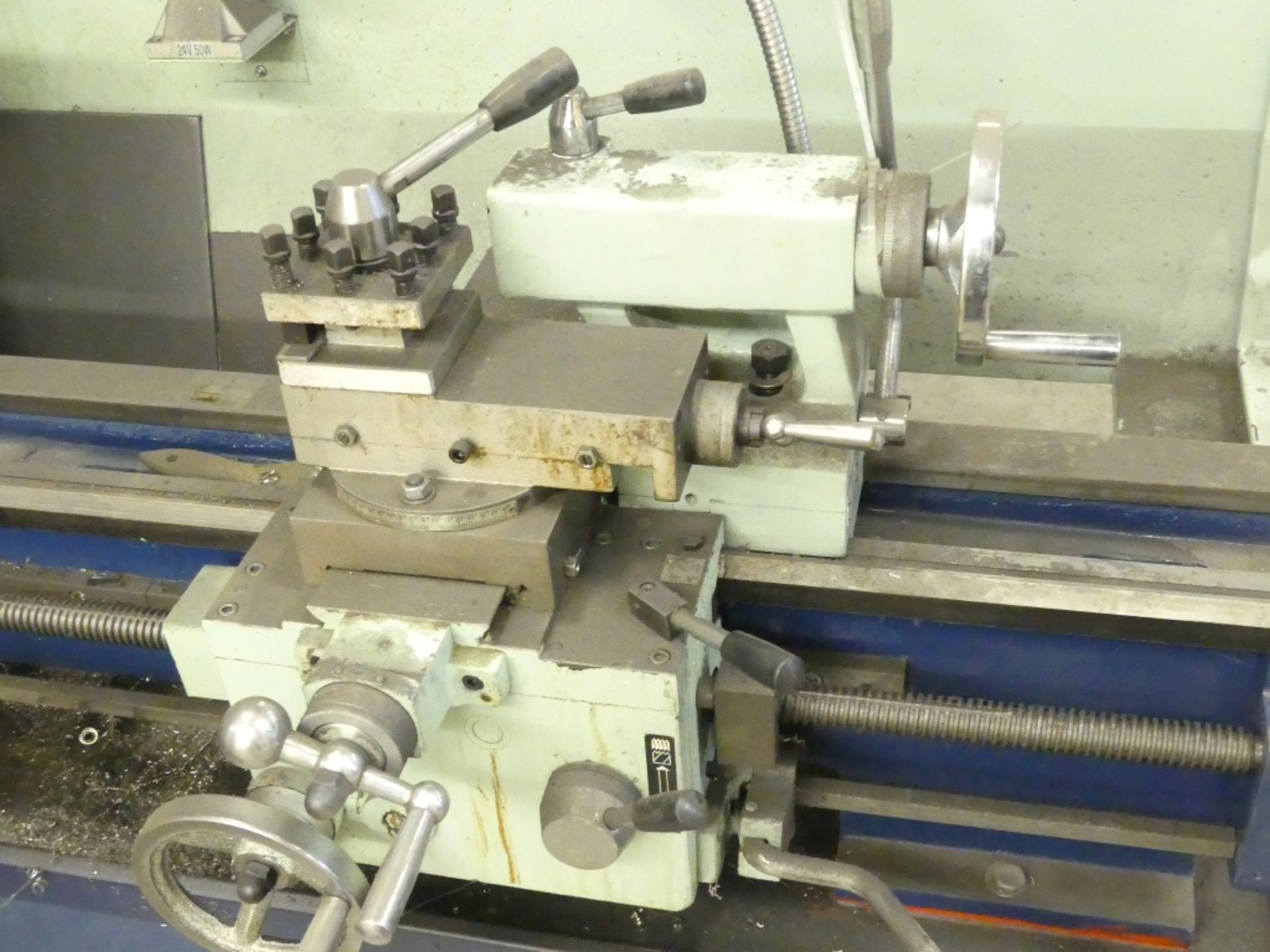 Bolton gear head metal bench lathe w 3-jaw chuck - Image 2 of 6