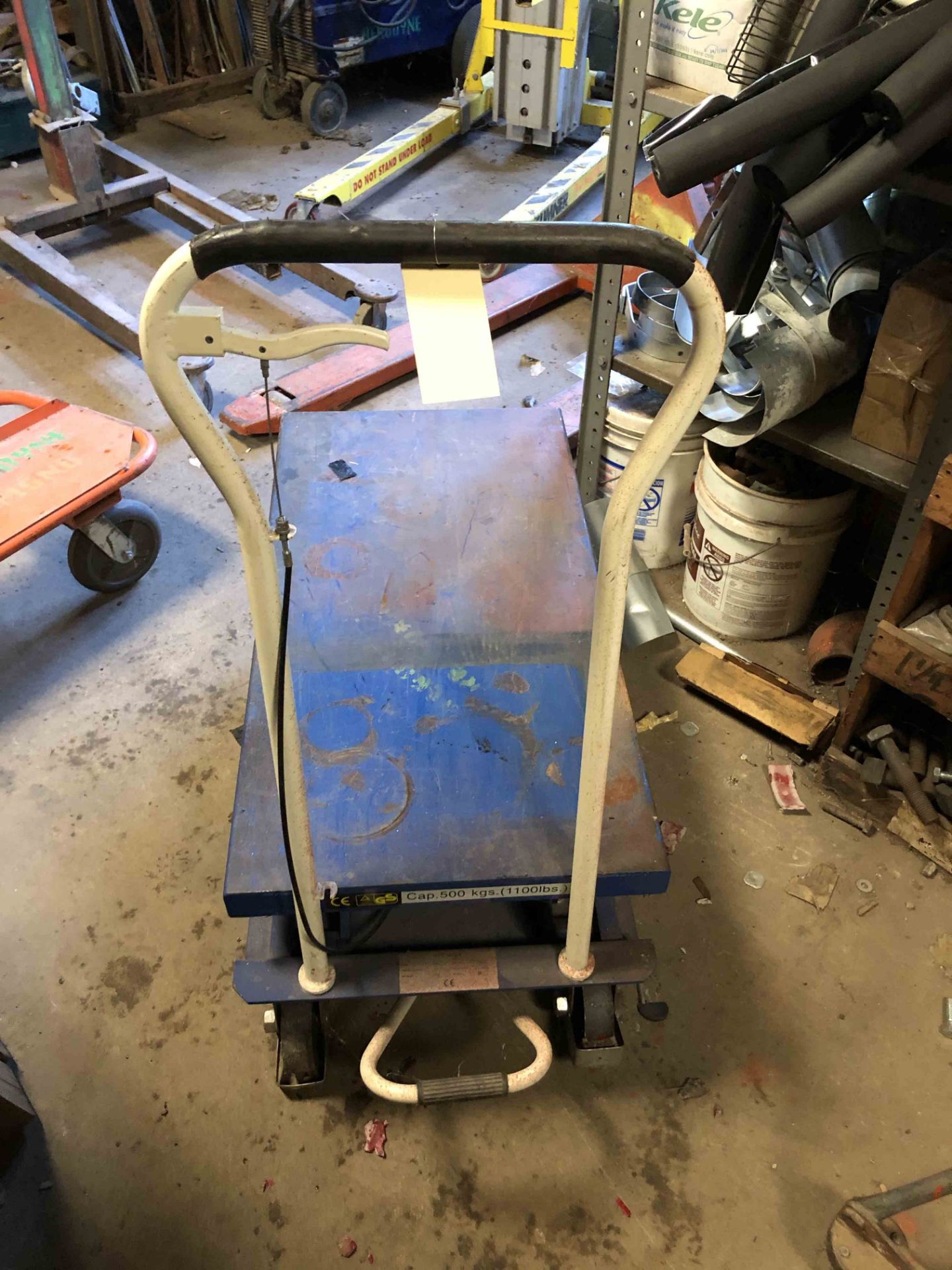 Lot of Pallet Jack, Sheetrock/Glass Cart, Cart - Image 2 of 8