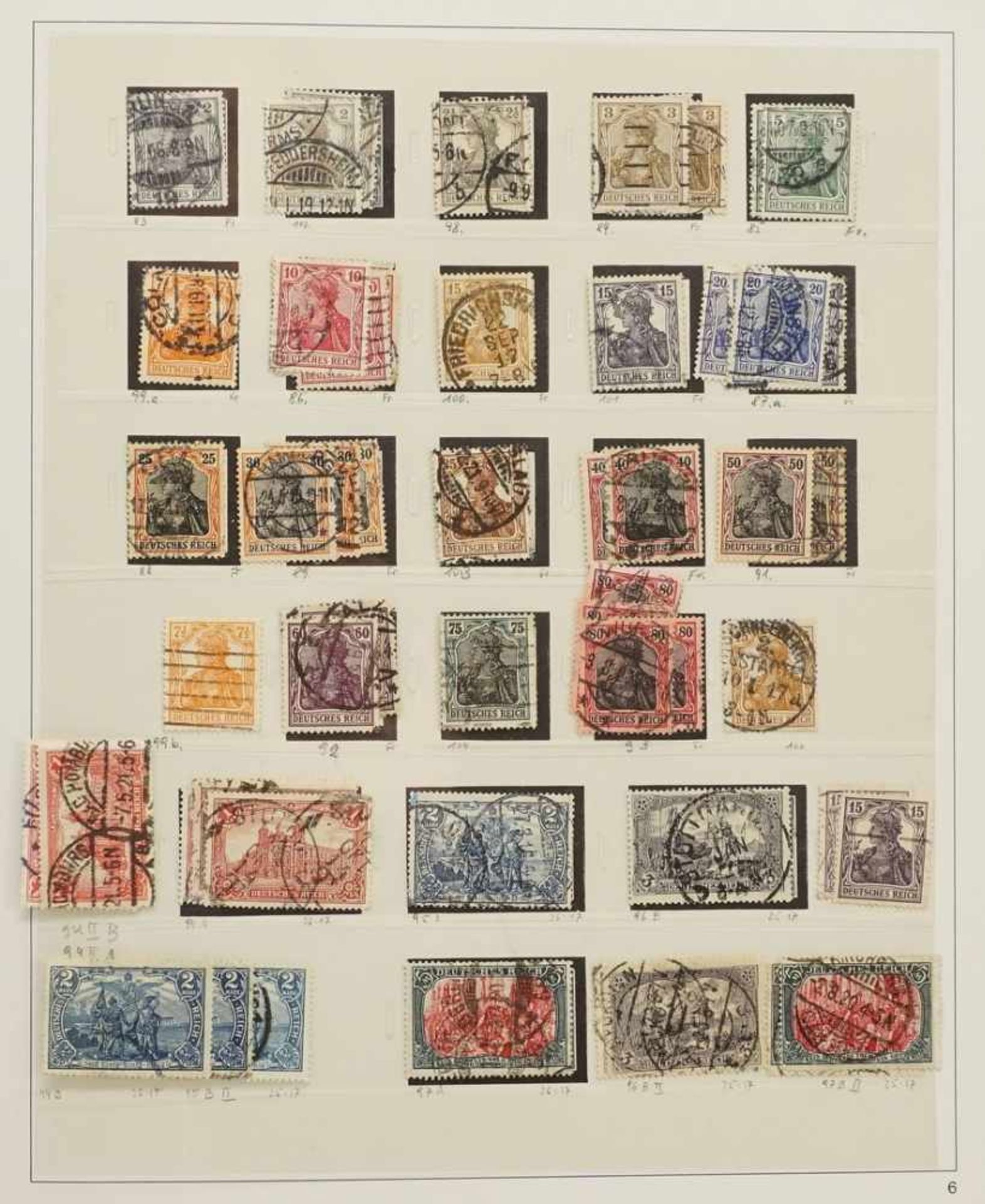 Briefmarken Deutsches Reich, 1872-1932 im Album - Bild 42 aus 69