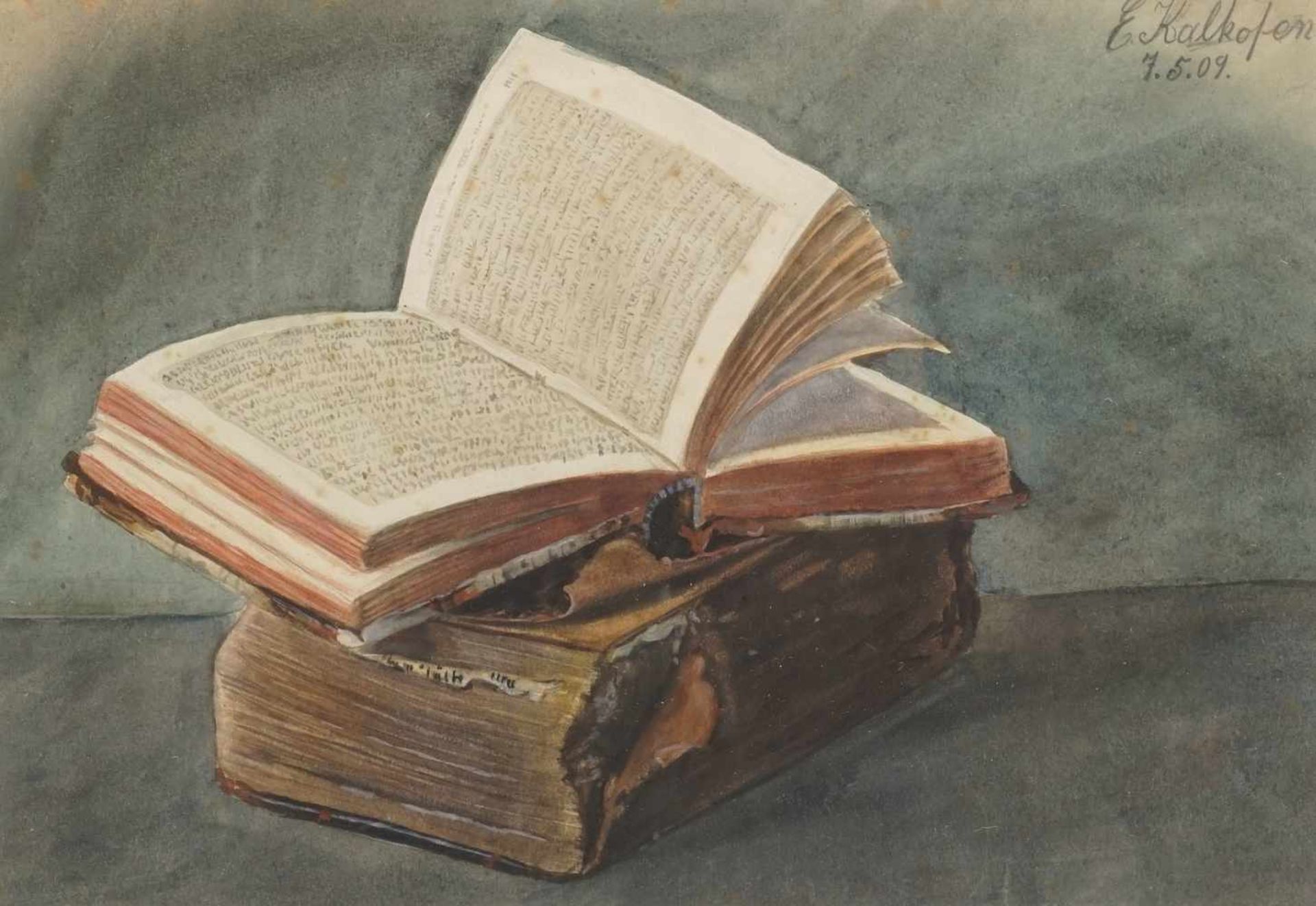 E. Kalkofen, "Bücher-Stillleben"