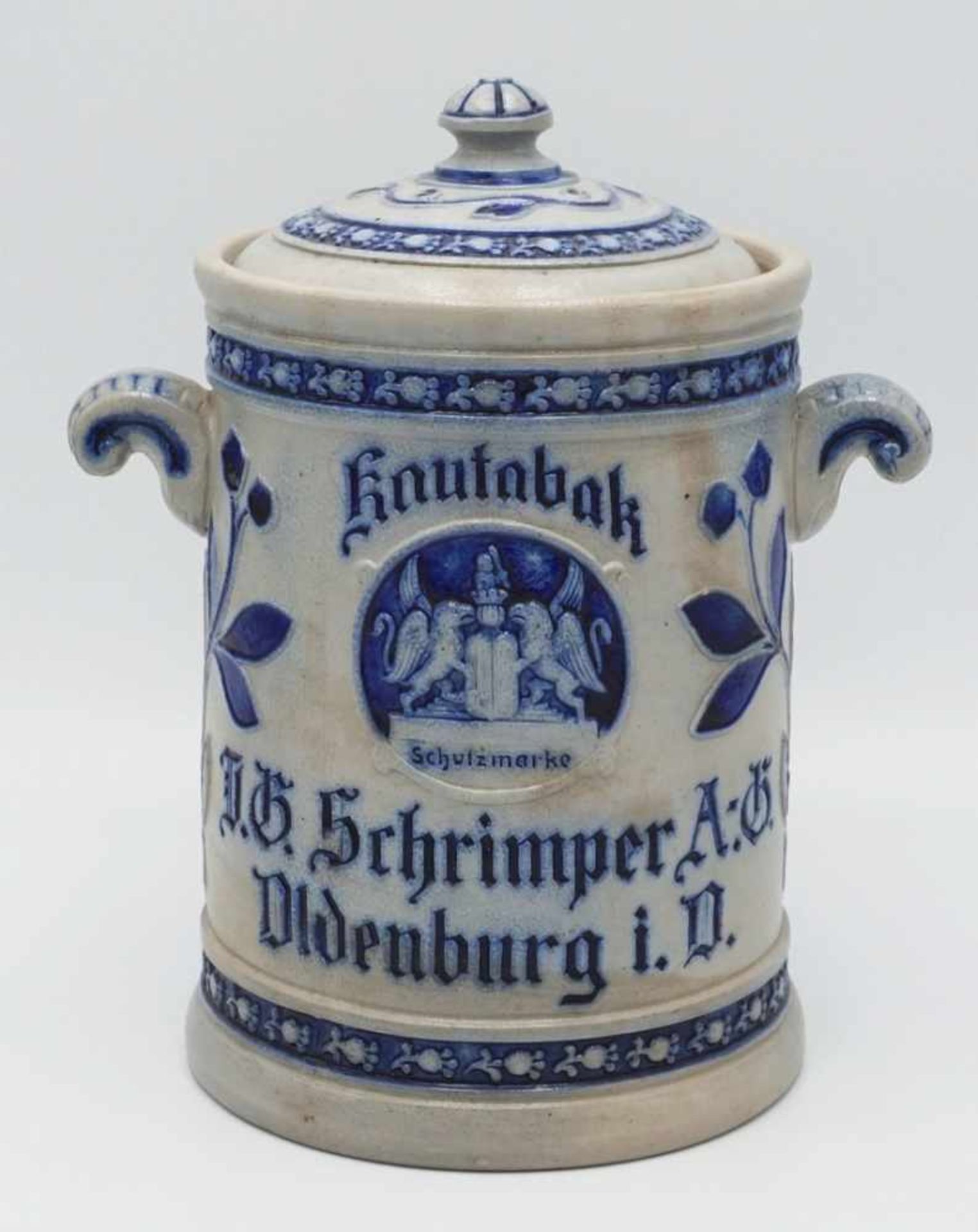 Seltener original Kautabaktopf, J. G. Schrimper A.-G.