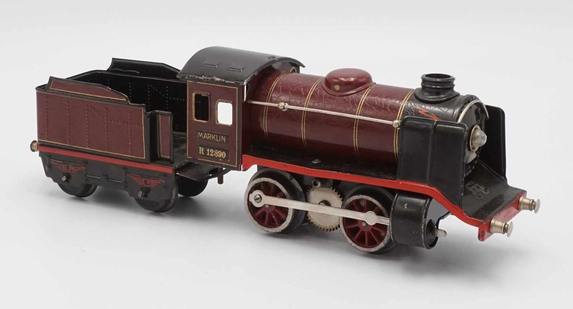 Märklin Dampflokomotive R 12890 mit Tender, Spur 0, 1930er - Bild 4 aus 4