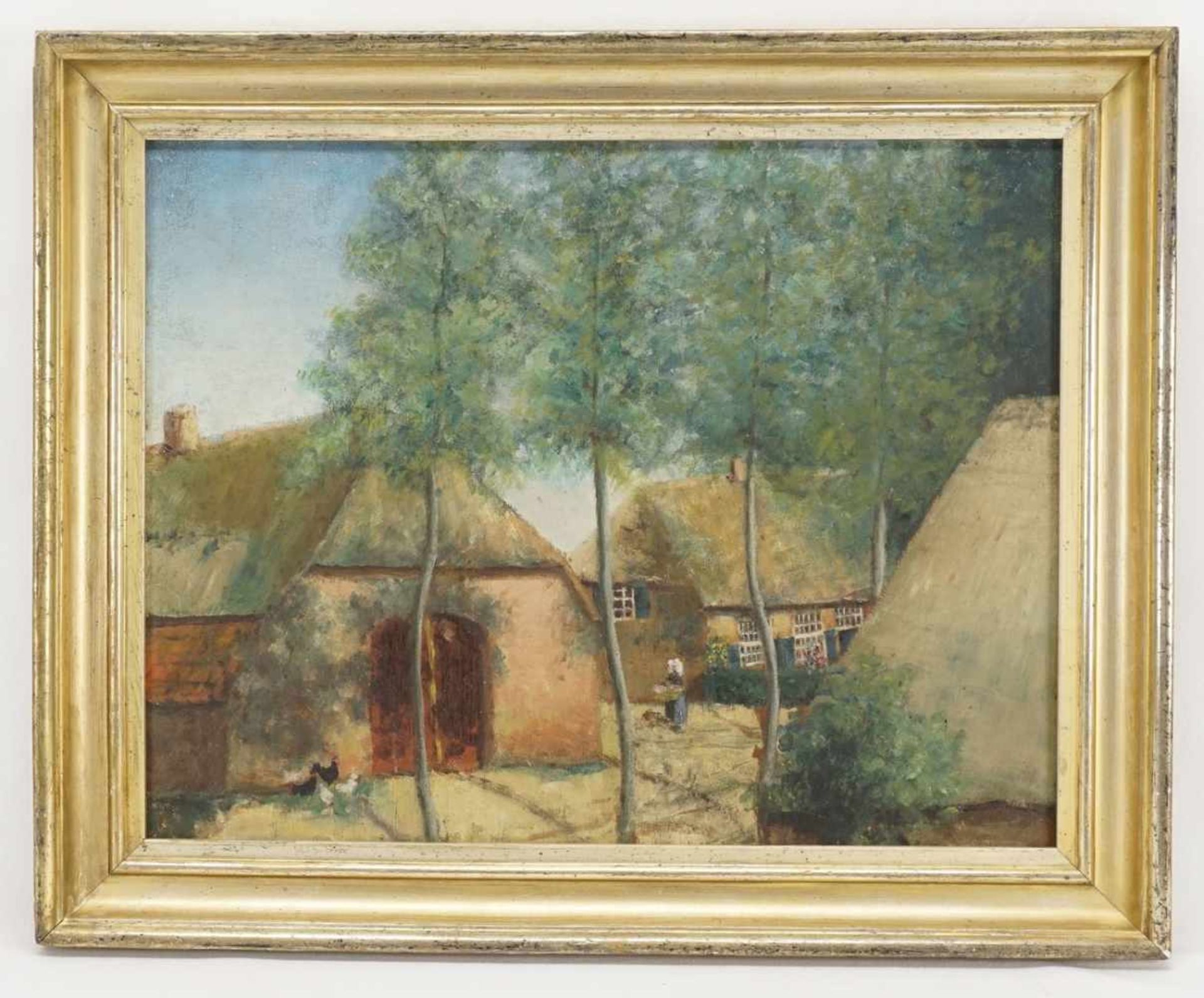 Unbekannter Maler, "Bauernhof im Frühling" - Bild 2 aus 3