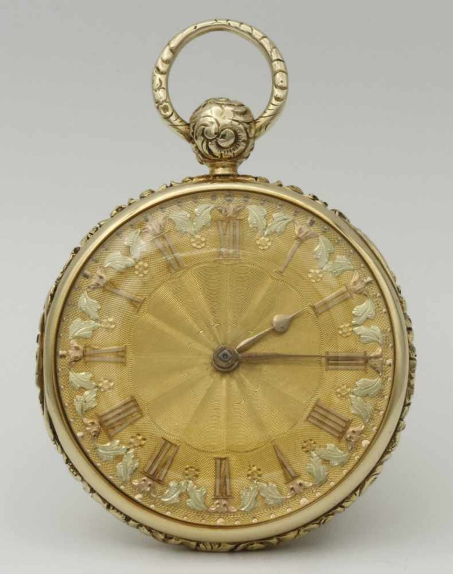 Detached Lever reich verziere goldene Herrentaschenuhr, um 1830 - Bild 2 aus 6