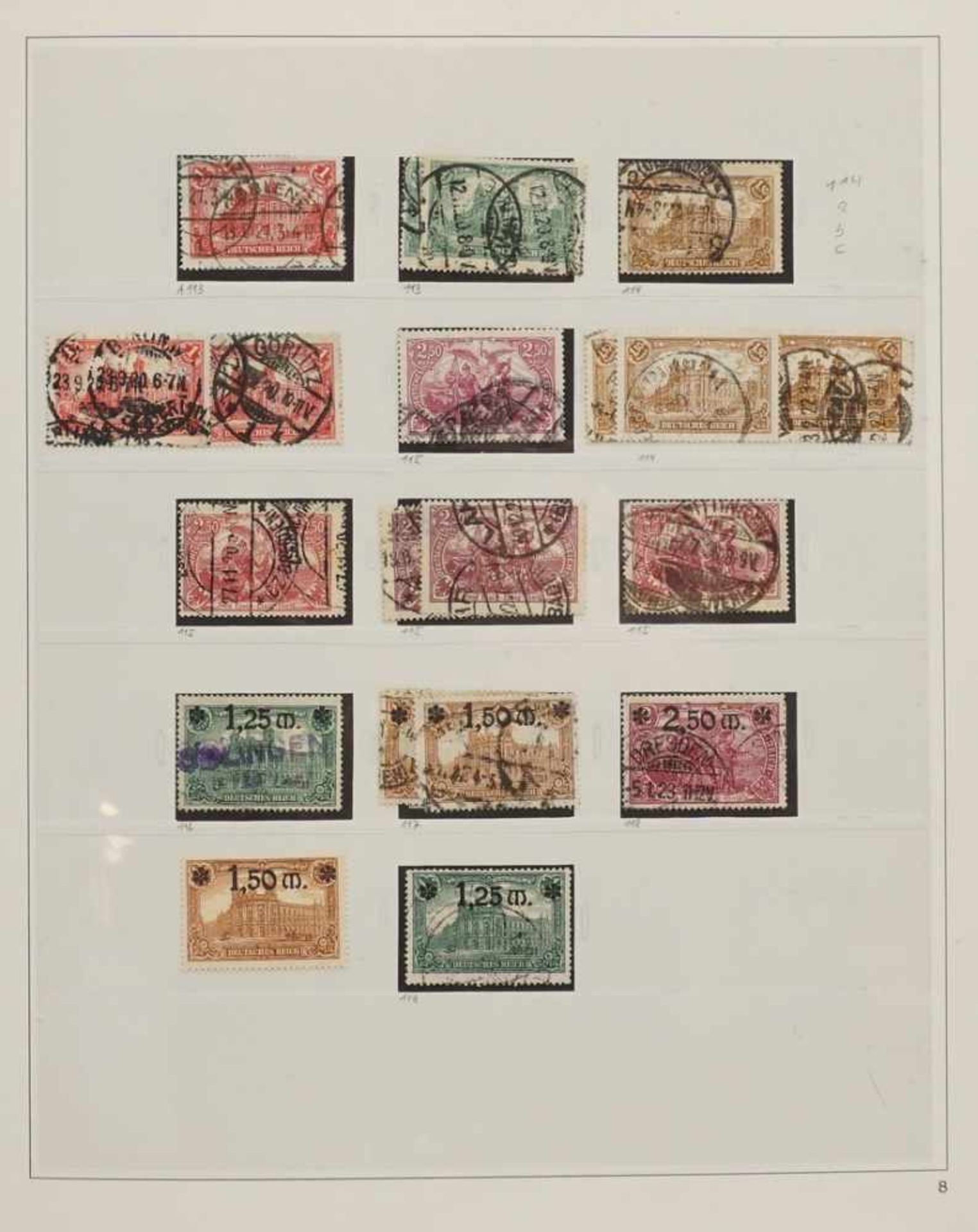 Briefmarken Deutsches Reich, 1872-1932 im Album - Bild 43 aus 69