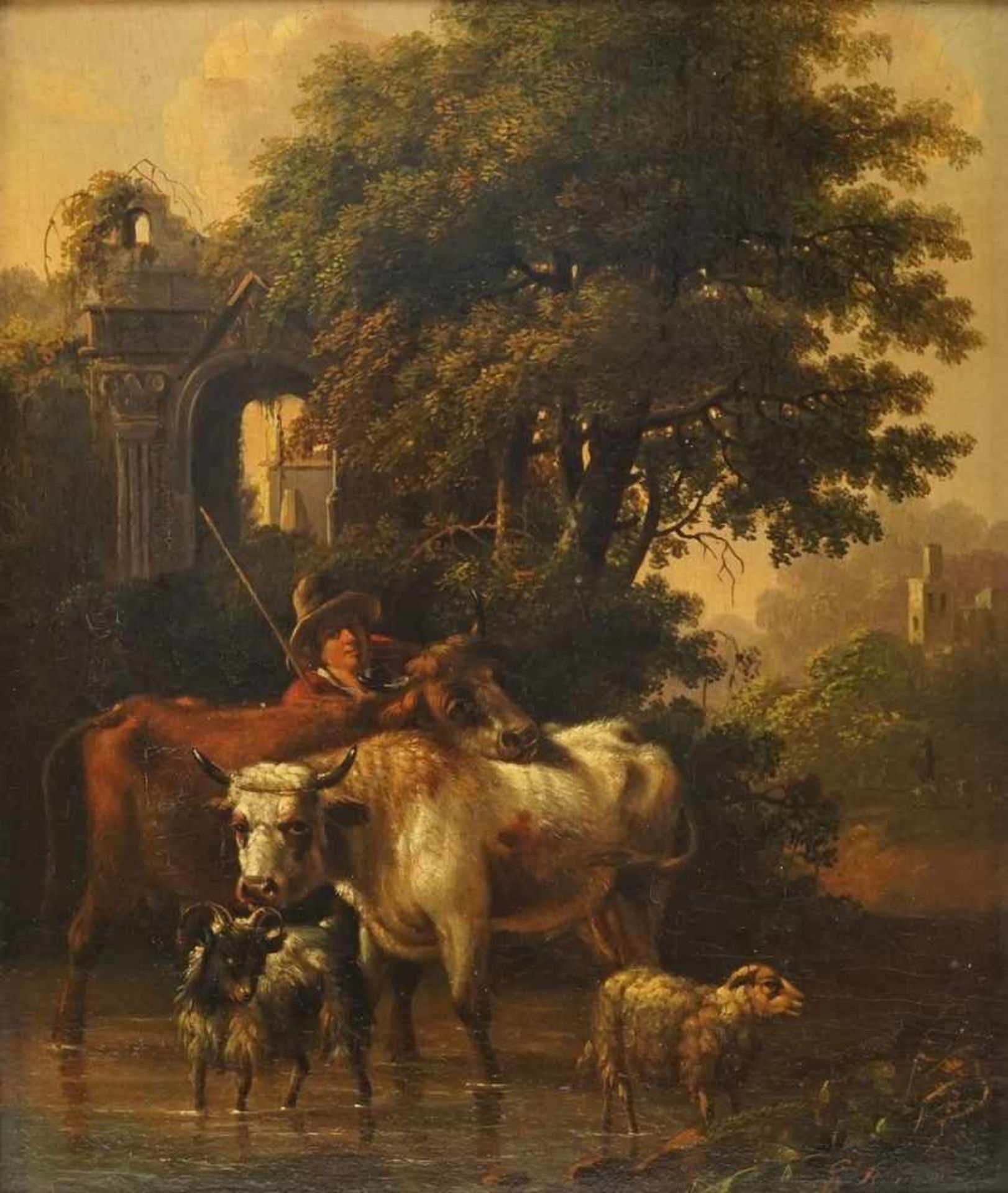 Gerrit Schimmelpenning, Hirte mit Kühen und Schafen - Bild 2 aus 4