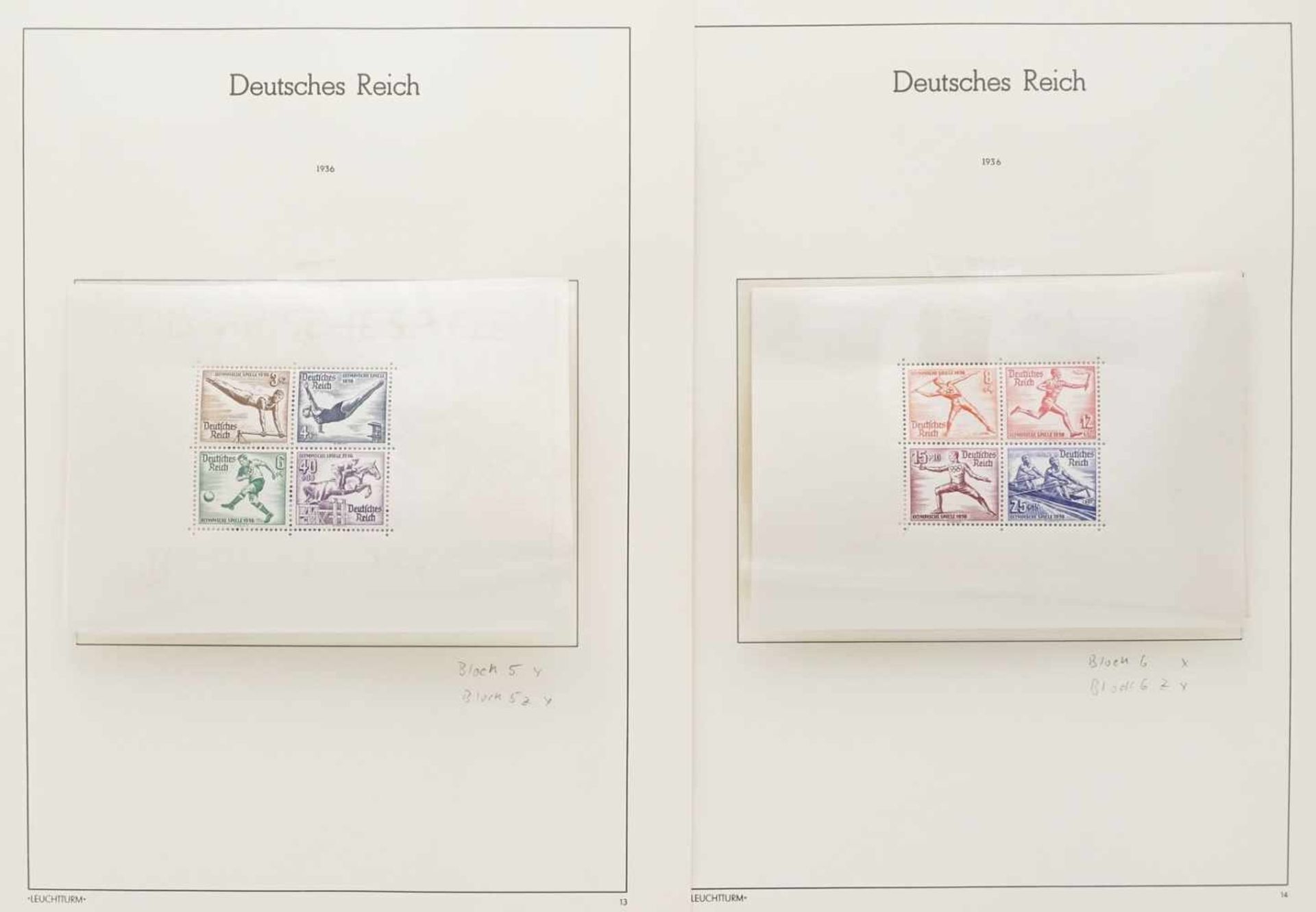 Leuchtturm Briefmarkenalbum Deutsches Reich 1933-1945 - Bild 16 aus 35