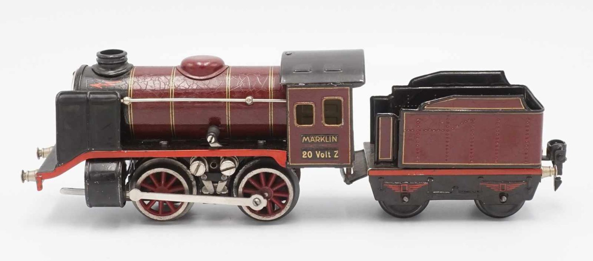 Märklin Dampflokomotive R 12890 mit Tender, Spur 0, 1930er - Image 3 of 4