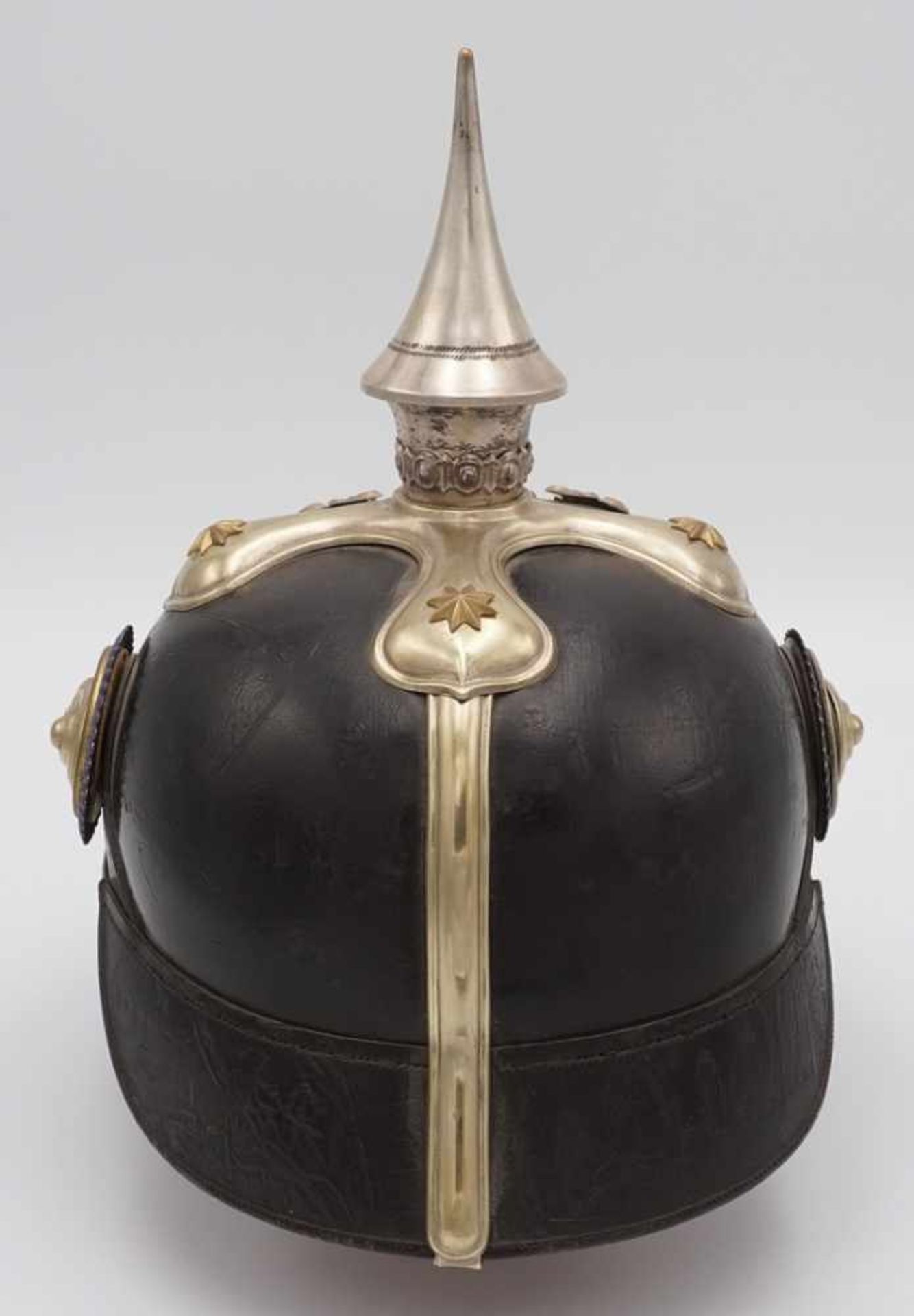 Seltene Offiziers-Pickelhaube Braunschweiger Infanterieregiment 92, um 1900Pickelhaube wohl für - Bild 4 aus 10