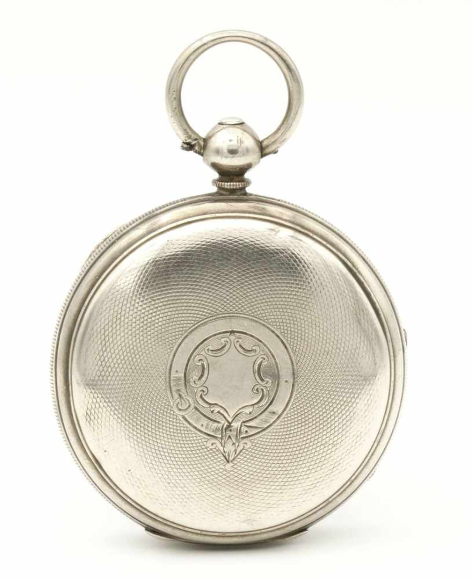 Aufwendig verzierte englische Silbertaschenuhr, um 1870 - Bild 5 aus 7