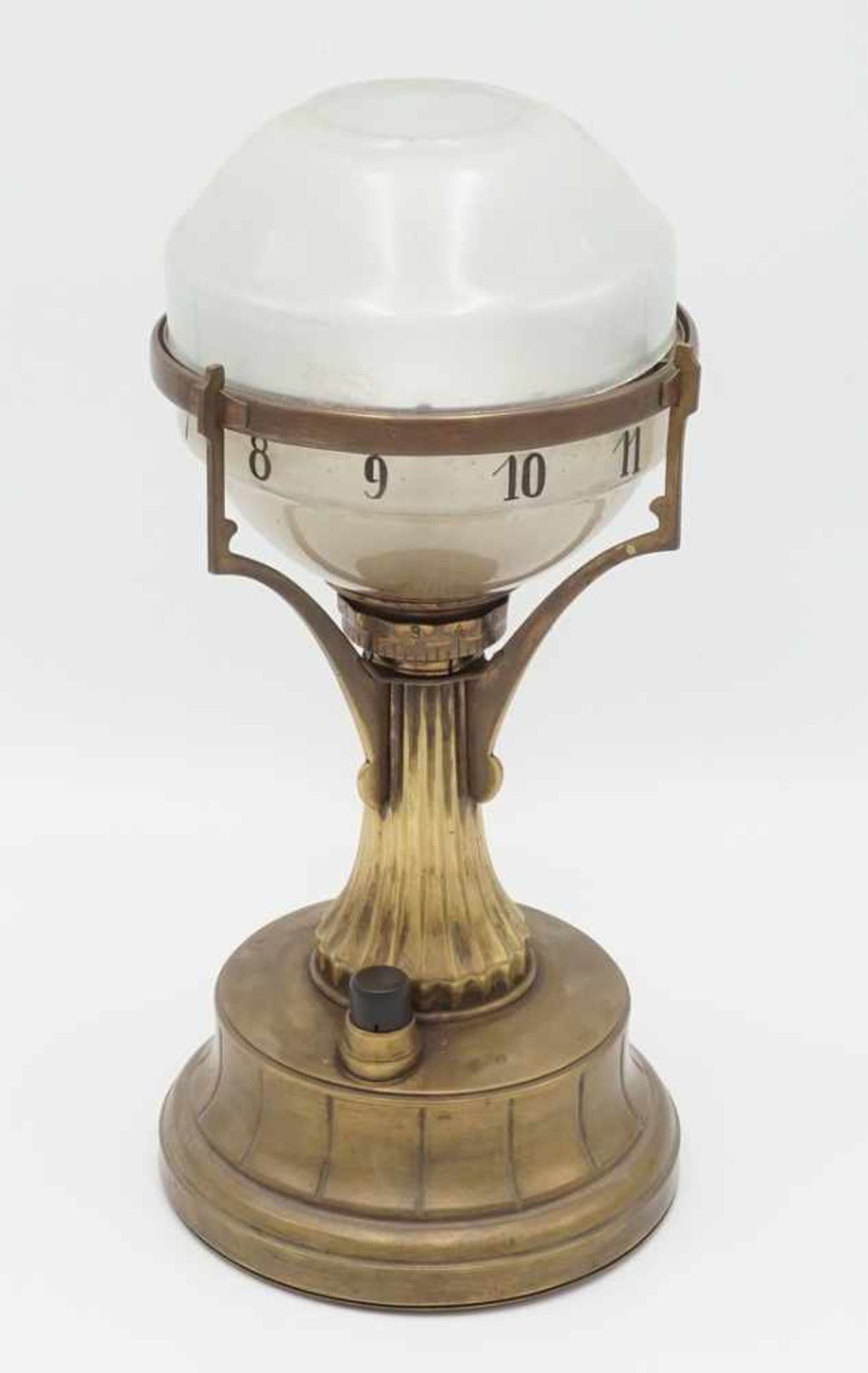 Seltene Art Déco Uhren-Lampe mit Wecker - Bild 2 aus 4