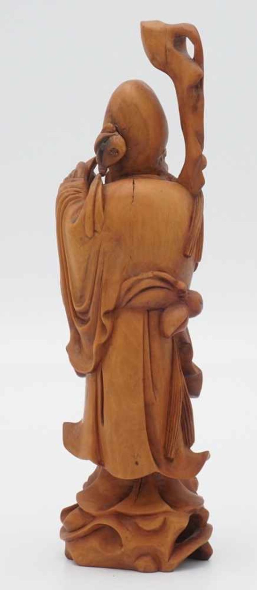 Figur eines Gelehrten in der Art des Shou Xing, China, ca. 19./20. Jh. - Bild 2 aus 4