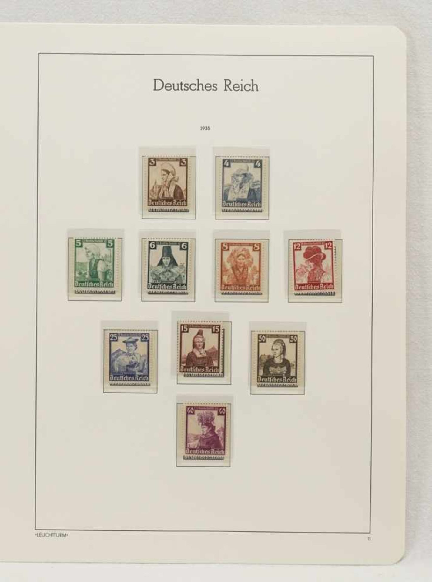 Leuchtturm Briefmarkenalbum Deutsches Reich 1933-1945 - Bild 8 aus 35