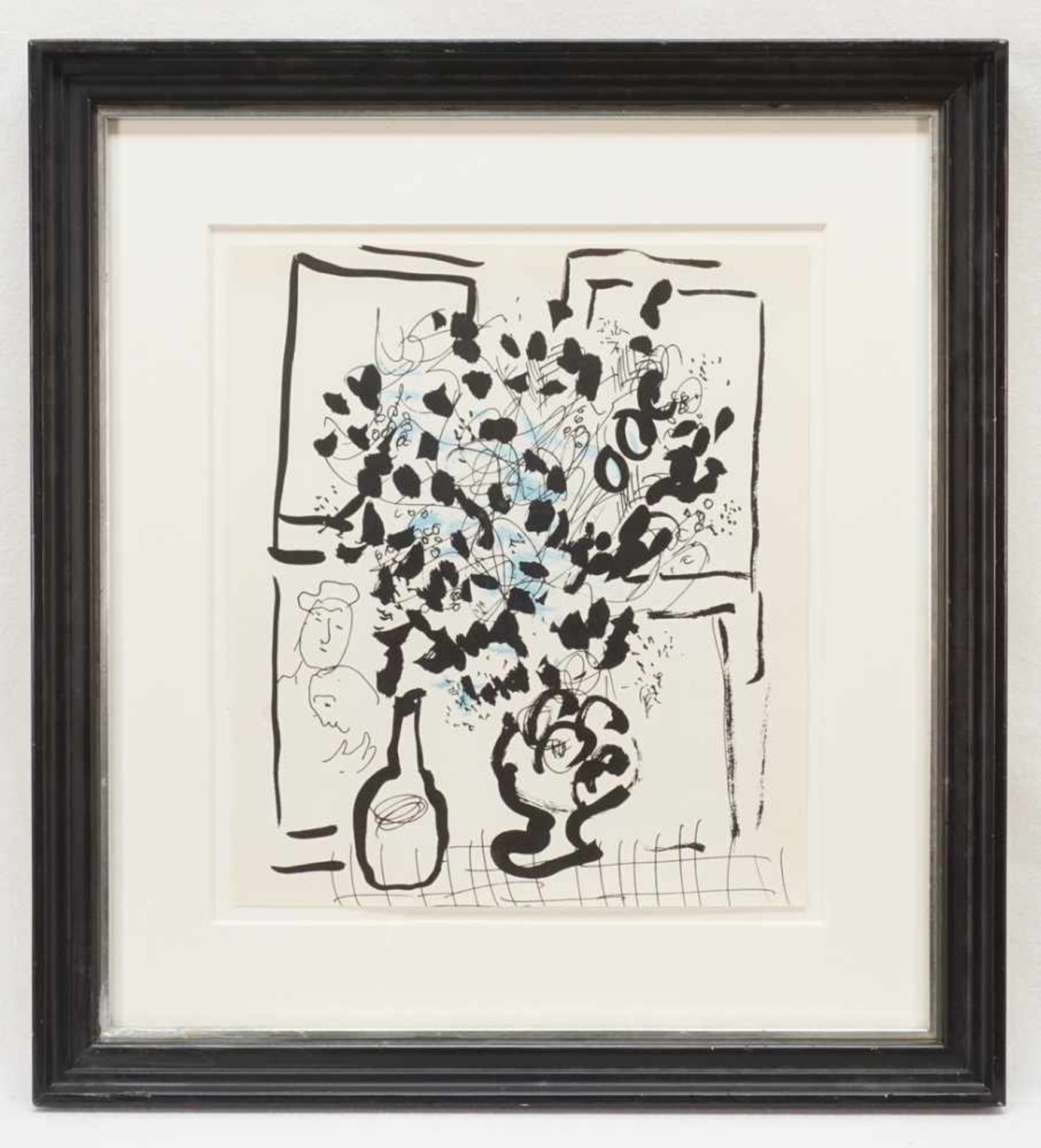 Marc Chagall, "Le Bouquet noir et bleu (Blumenstrauß in Schwarz und Blau)" - Bild 2 aus 2