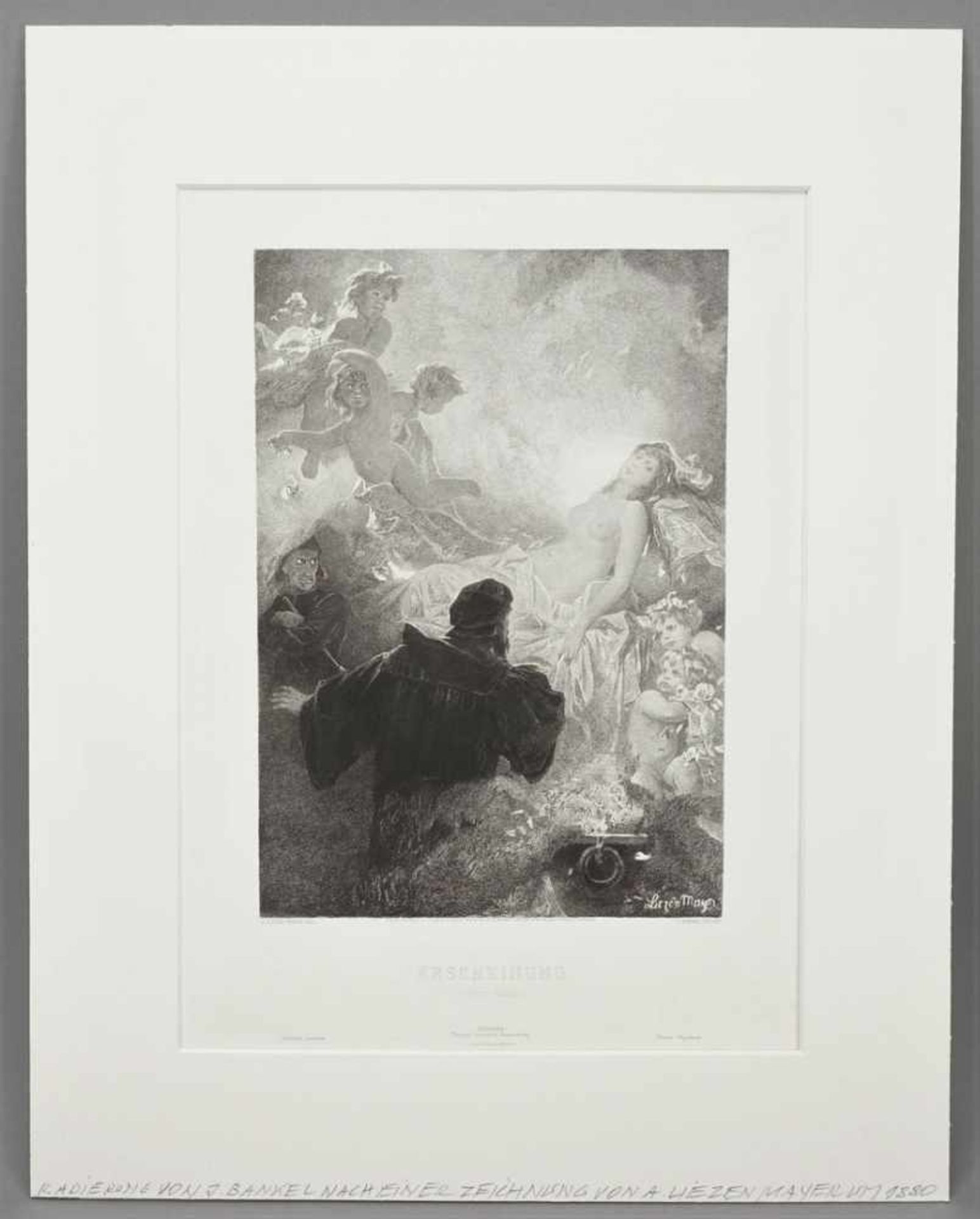 Alexander Liezen-Mayer, "Erscheinung. Hexenküche (Faust blickt in den Zauberspiegel)" - Image 2 of 4