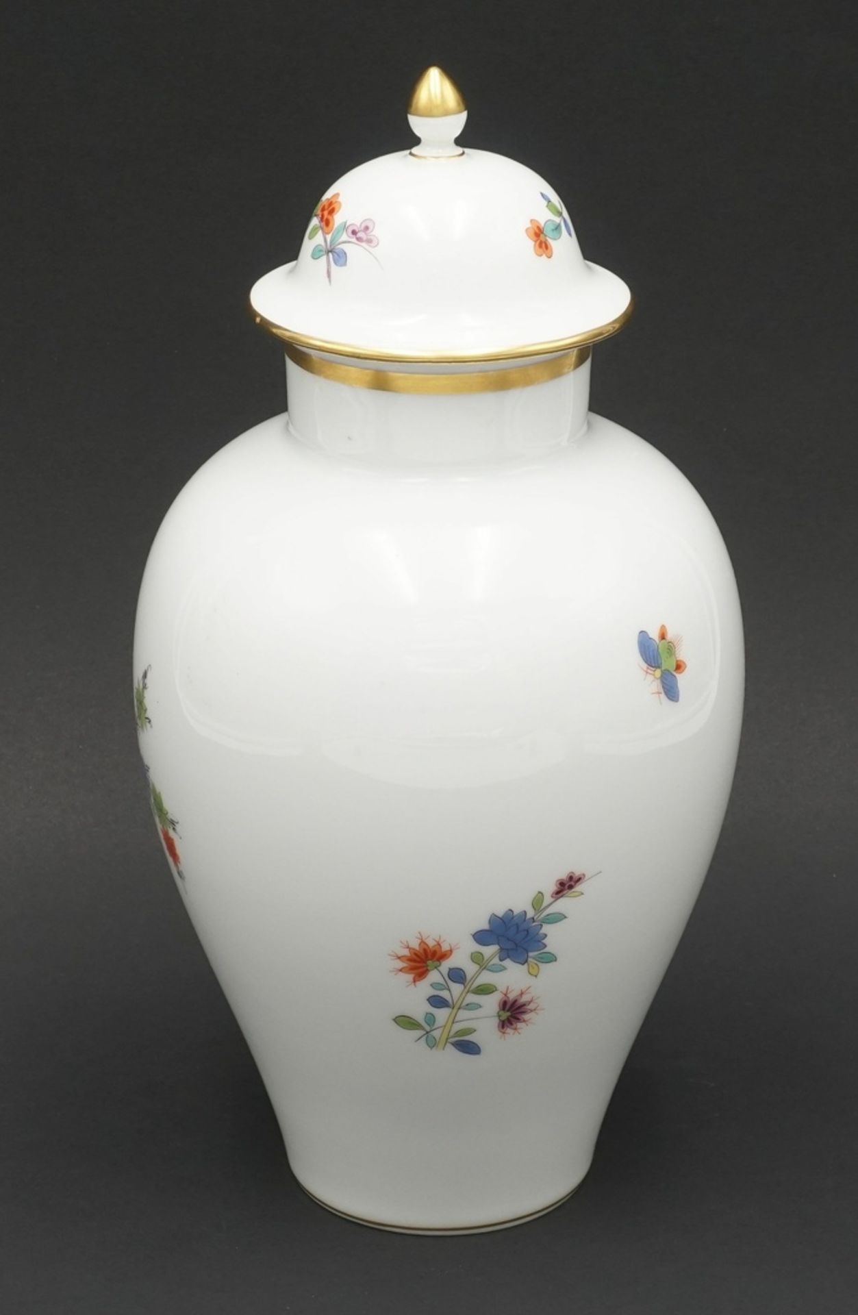 Meissen Deckelvase mit indischer Blumenmalerei - Image 2 of 3