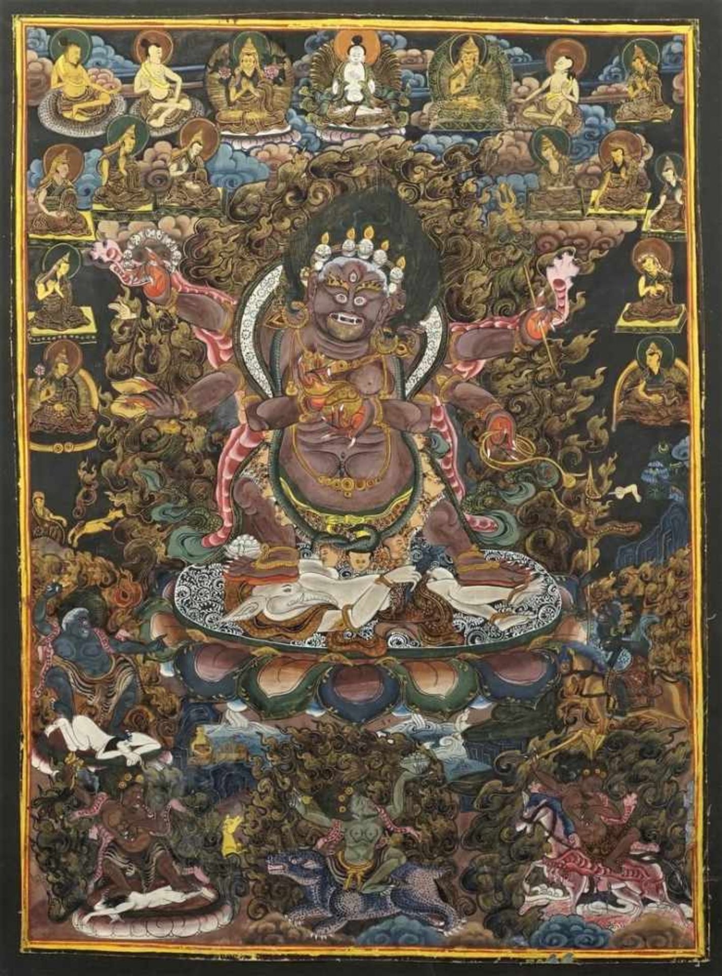Thangka des Mahakala, Tibet / Nepal