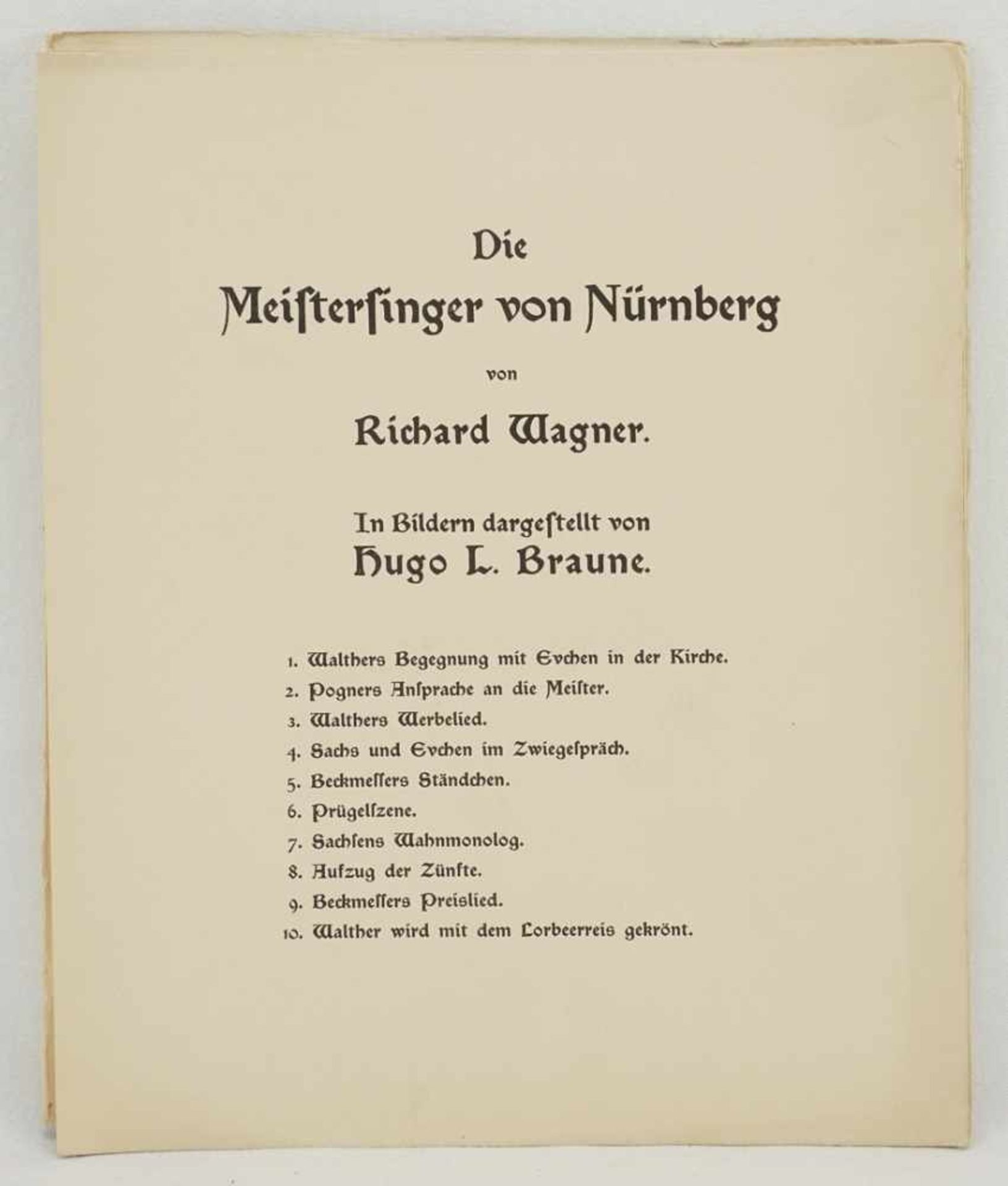 Hugo L. Braune, "Die Meistersinger von Nürnberg von Richard Wagner" - Image 2 of 4